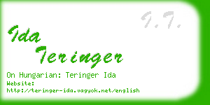 ida teringer business card